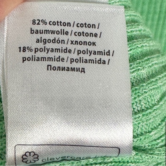 Green Ribbed Mini Dress - Picture 6 of 14